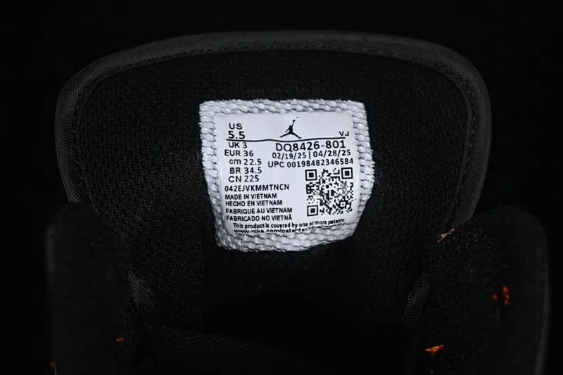 All categories Air Jordan Jordan series basketball shoes Air Jordan 1 Mid Air Jordan 1 Mid AJ1 Joe 1 black and white orange mid-top cultural and casual sneakers DQ8426-801